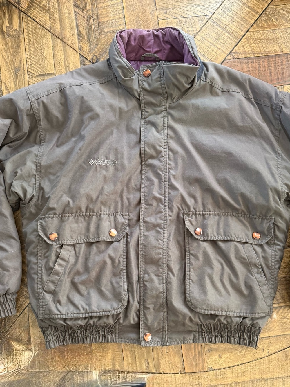 90s Vintage Columbia Duck Canvas Hunting Jacket Earth Tone Boxy Fit Large